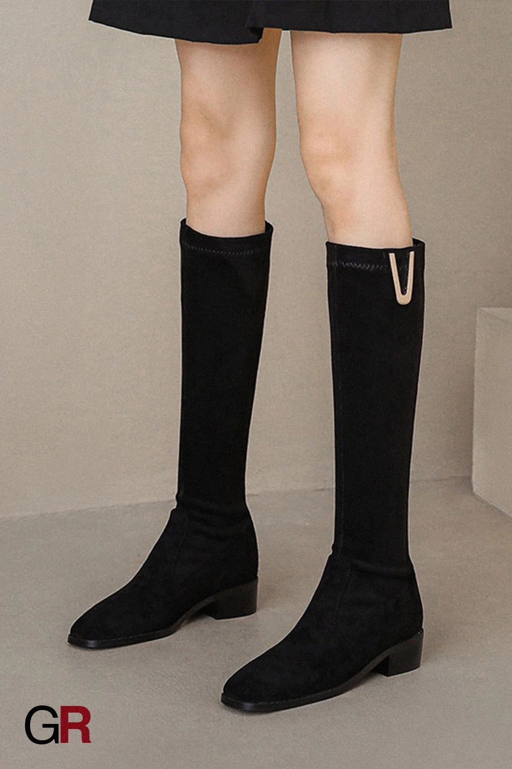 Below The Knee Women's Over-the-knee Skinny Low Heel Large Size Boots