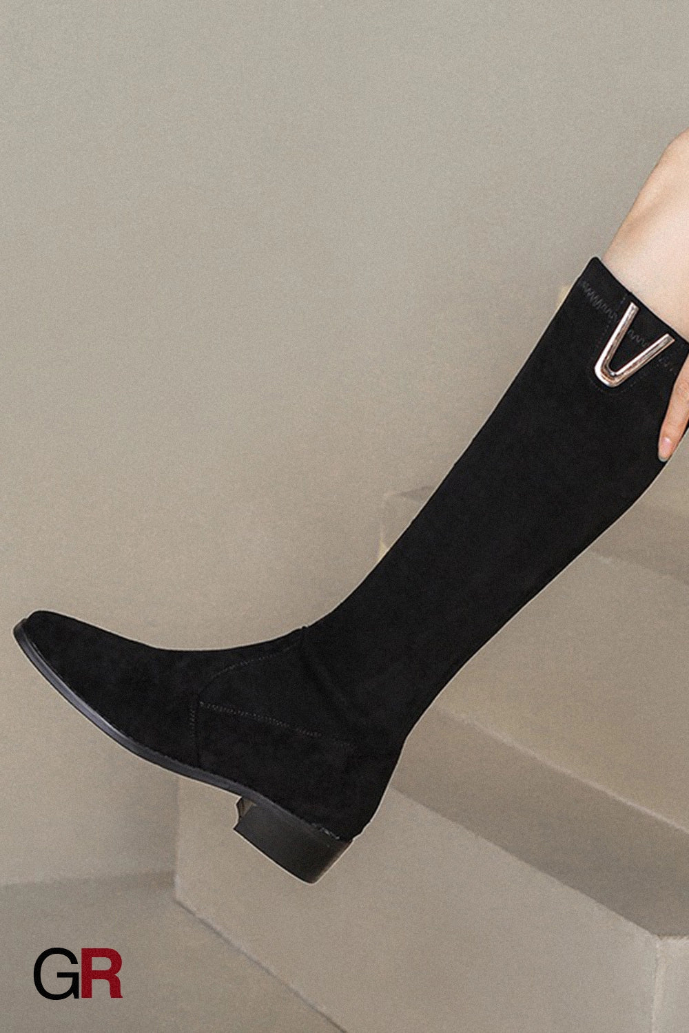 Below The Knee Women's Over-the-knee Skinny Low Heel Large Size Boots