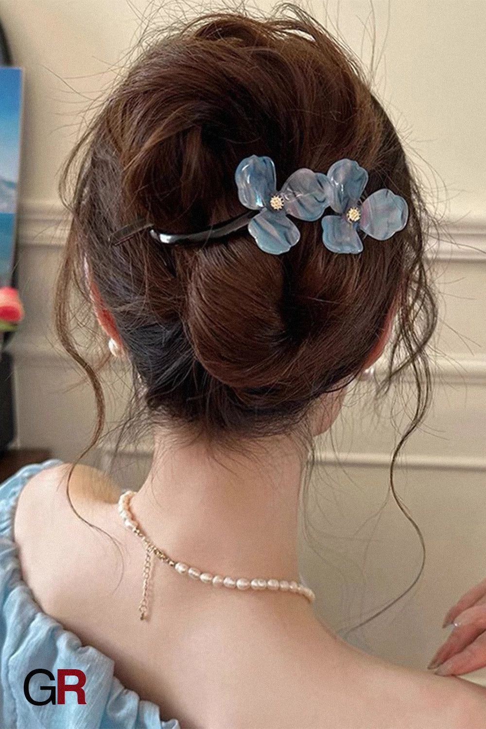 Retro Flower Back Head Updo Bobby Pin