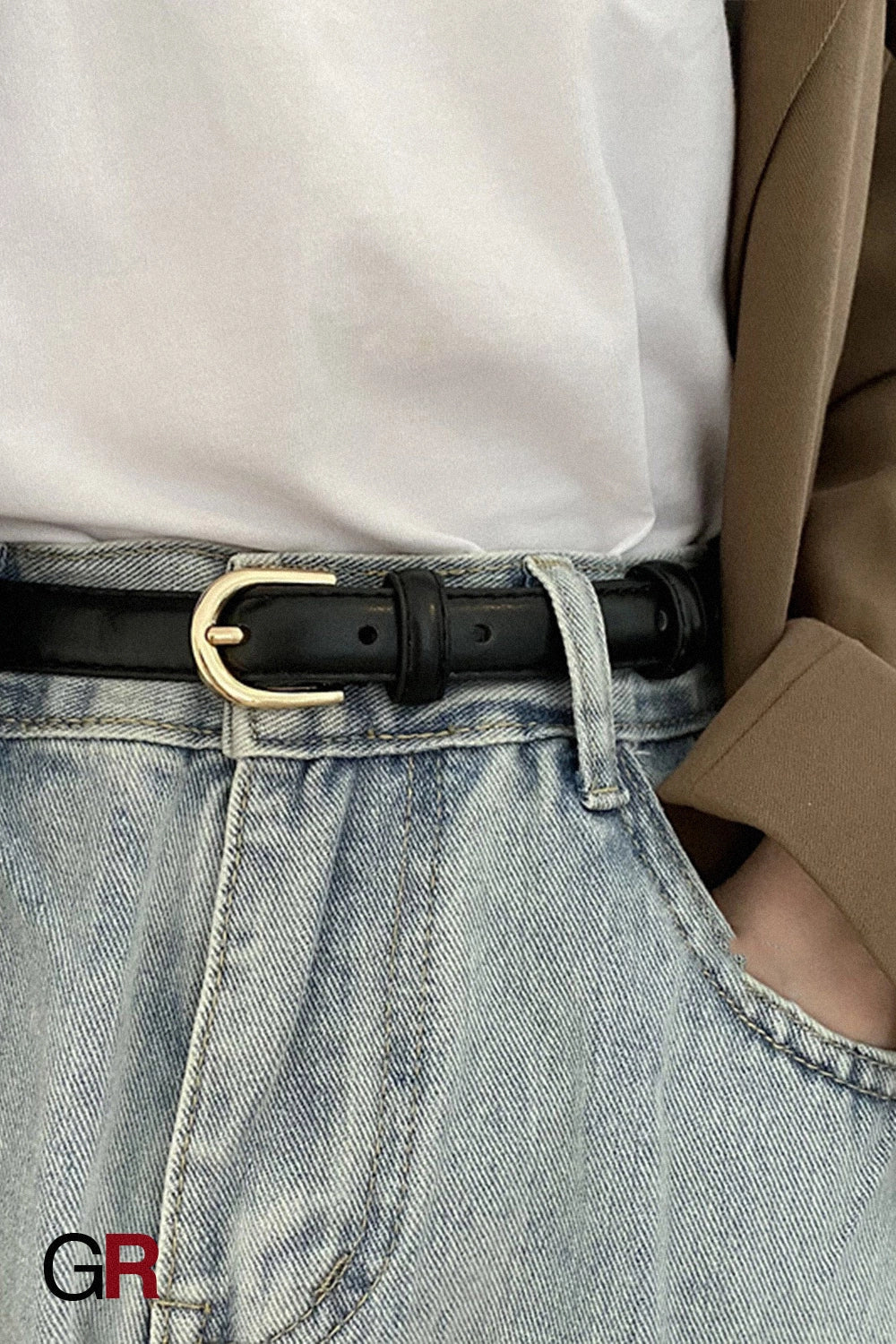 Super Easy To Match Soft Leather Belt Simple And Advanced
