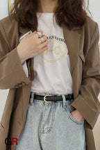 Super Easy To Match Soft Leather Belt Simple And Advanced