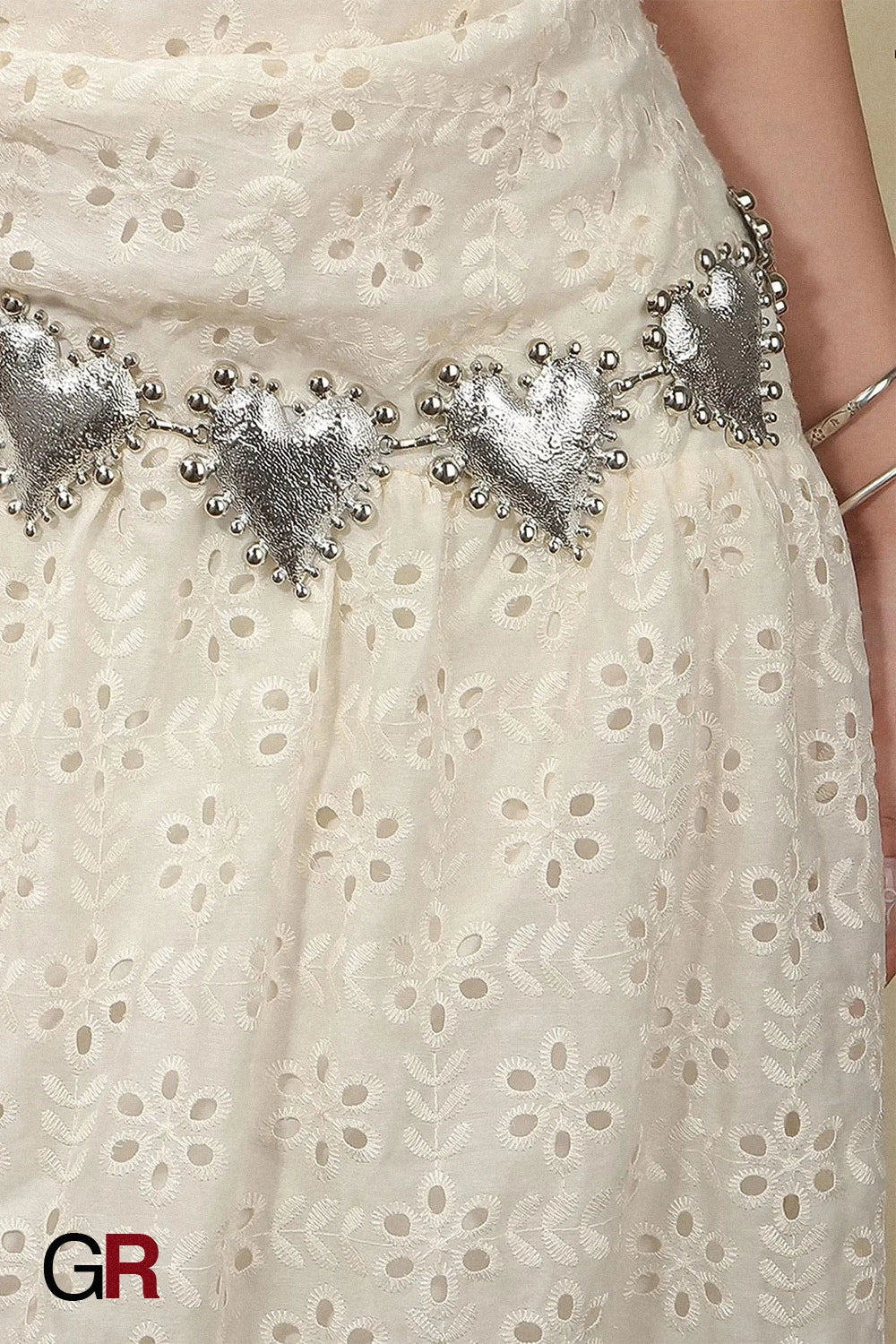 Metal Heart-shaped Retro Waist Chain Dress Decoration