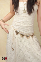Metal Heart-shaped Retro Waist Chain Dress Decoration
