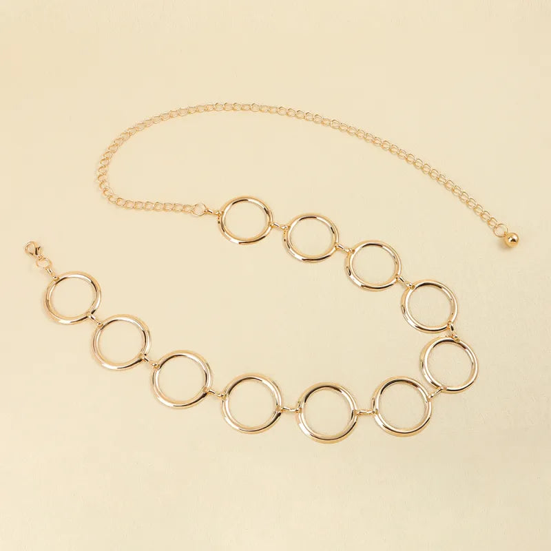 Luxury Circle Metal Waist Chain Belt - GlamoROZ