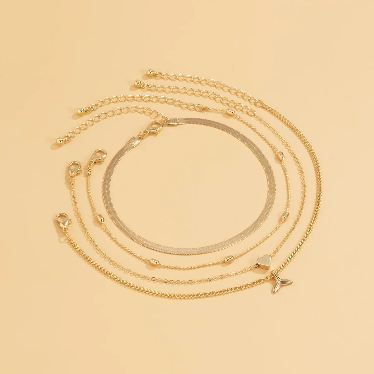 En Vogue Fishtail Anklet - GlamoROZ