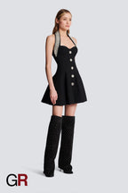 Chic Halter Mini Dress for Women - GlamoROZ