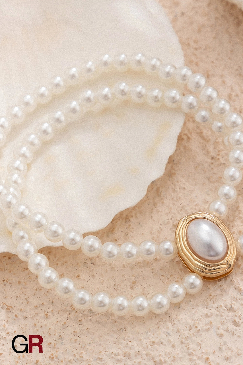 Baroque Grace Double-Pearl Anklet