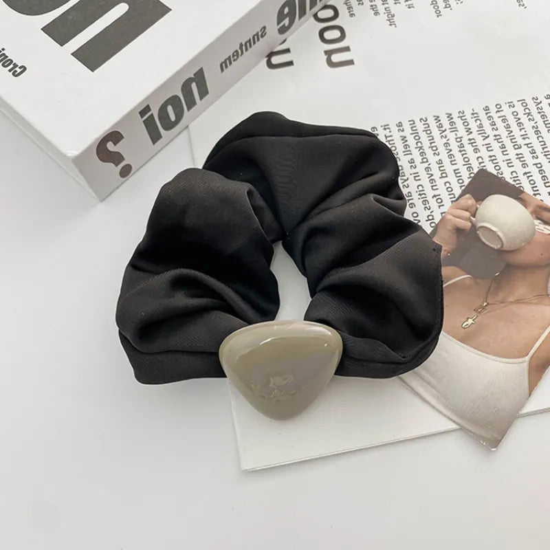 Luxe Satin Bloom Hair Tie - GlamoROZ