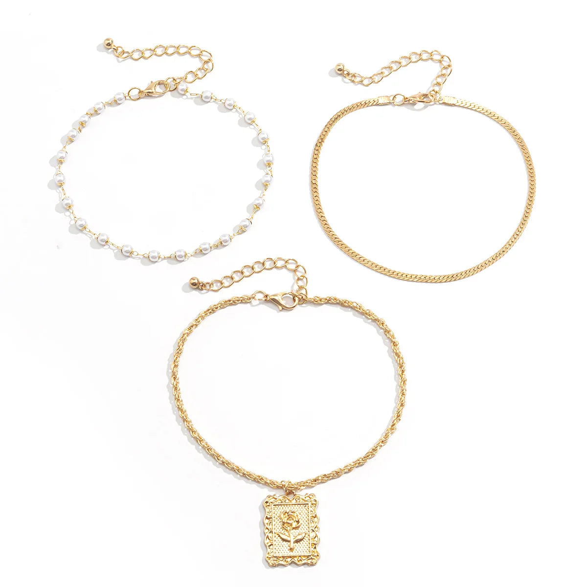 Golden Flower Chain Anklet - GlamoROZ