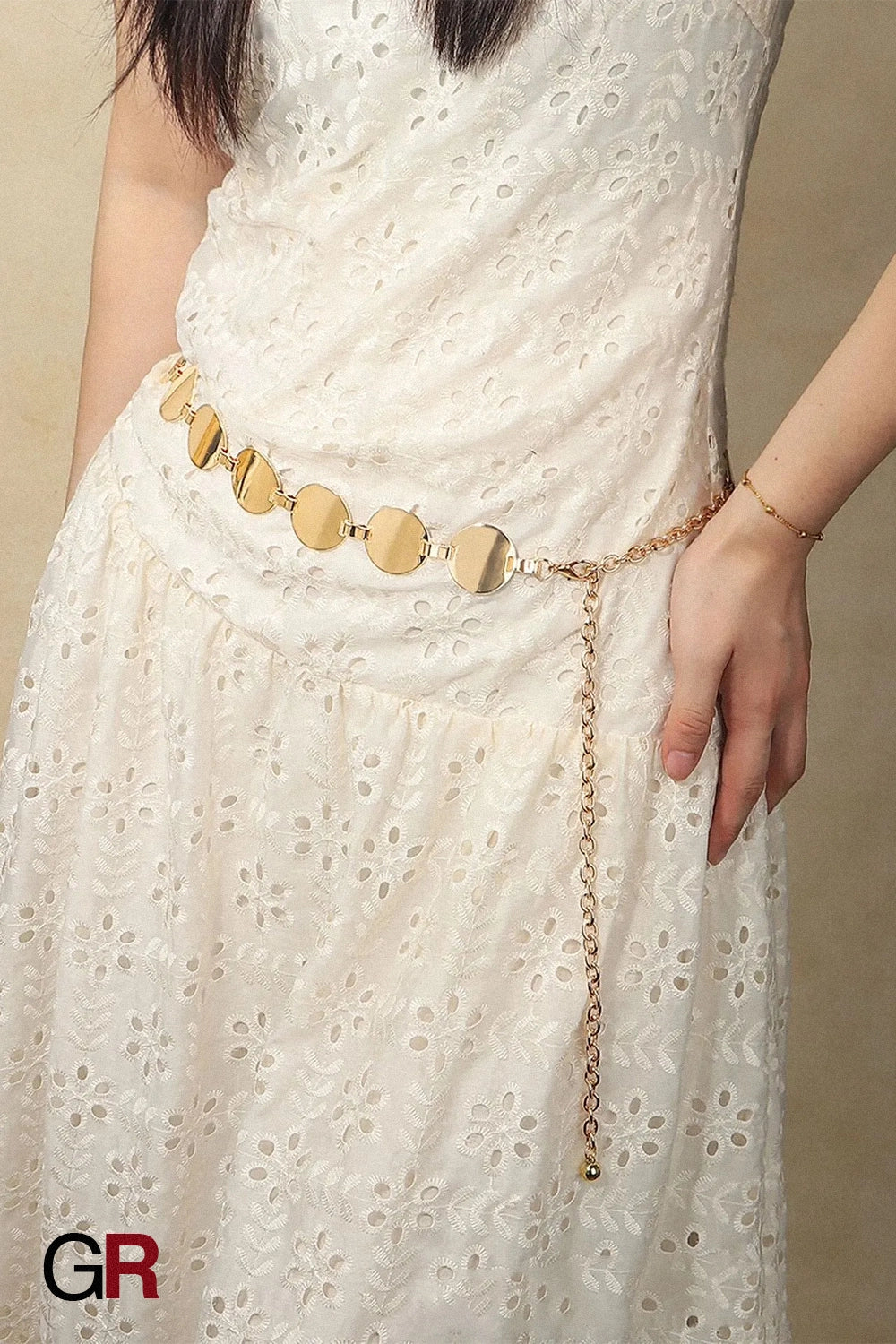 Small Round Slice Waist Chain With Skirt Pants Chain