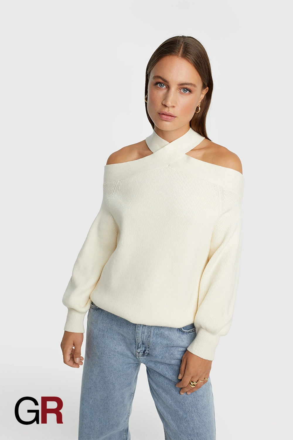 Effortless Luxe Knit White Pullover - GlamoROZ