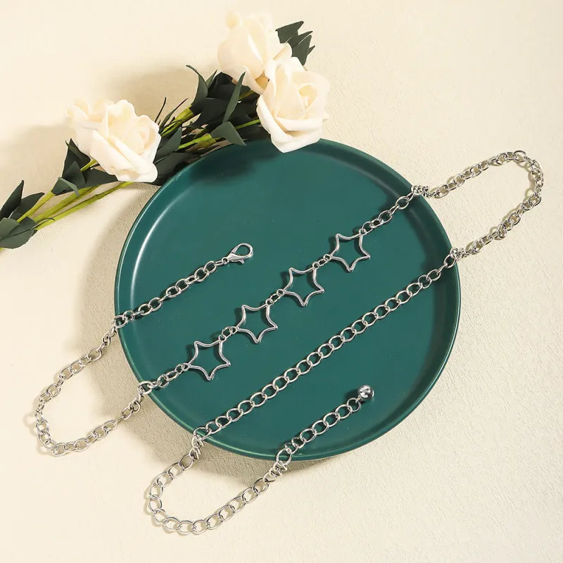 Starry Metal Waist Chain Belt - GlamoROZ