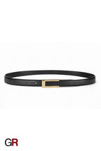 Cowhide Retro Black All-match Decorative Skirt Suit Jeans Leather Thin Belt