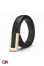 Cowhide Retro Black All-match Decorative Skirt Suit Jeans Leather Thin Belt
