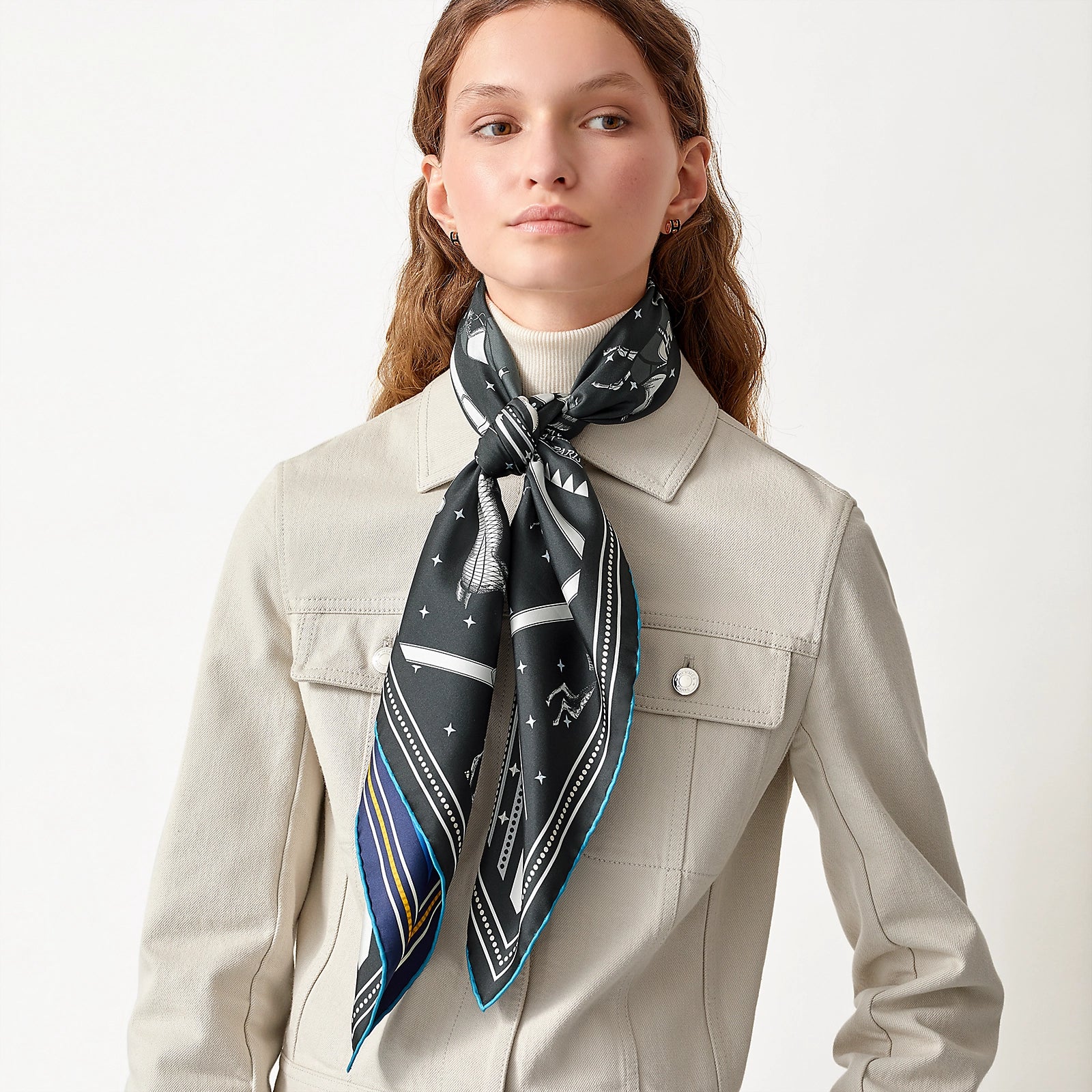 Plaid Silk Equestrian Chic scarf - GlamoROZ