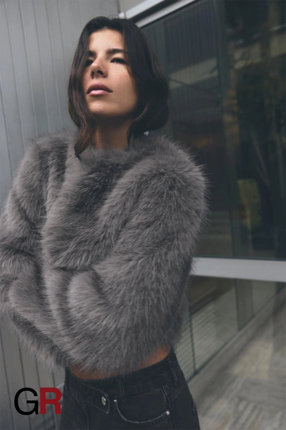 Chic Elegance Furry Single-Breasted Coat - GlamoROZ