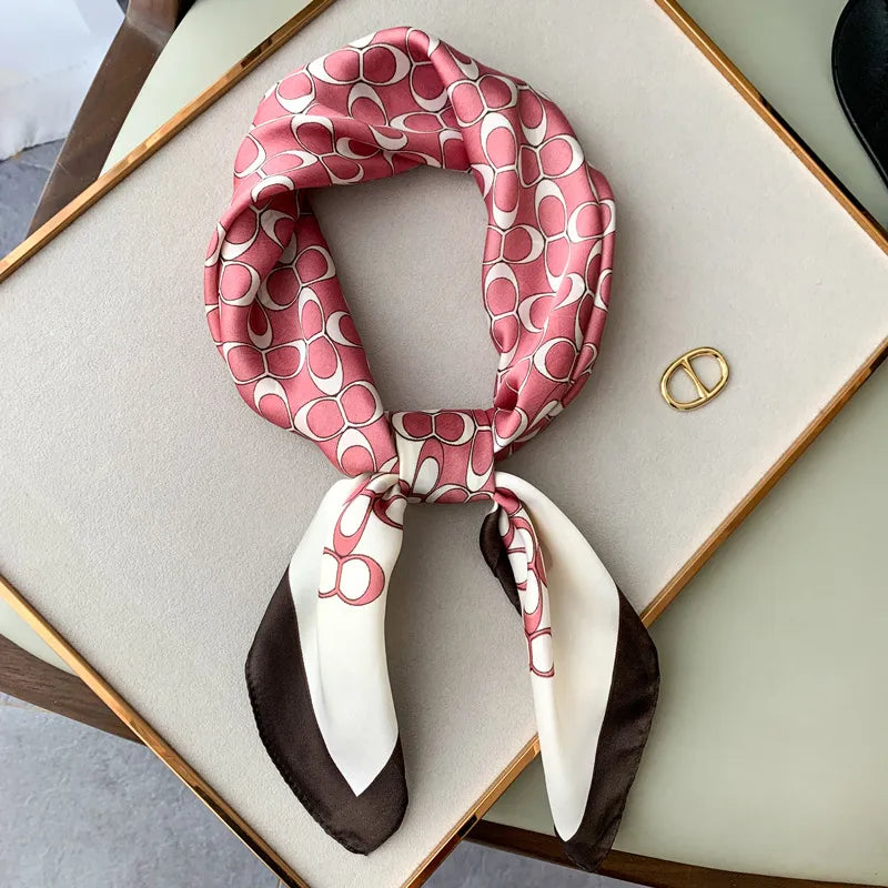 Retro-Chic Silk Scarf - GlamoROZ