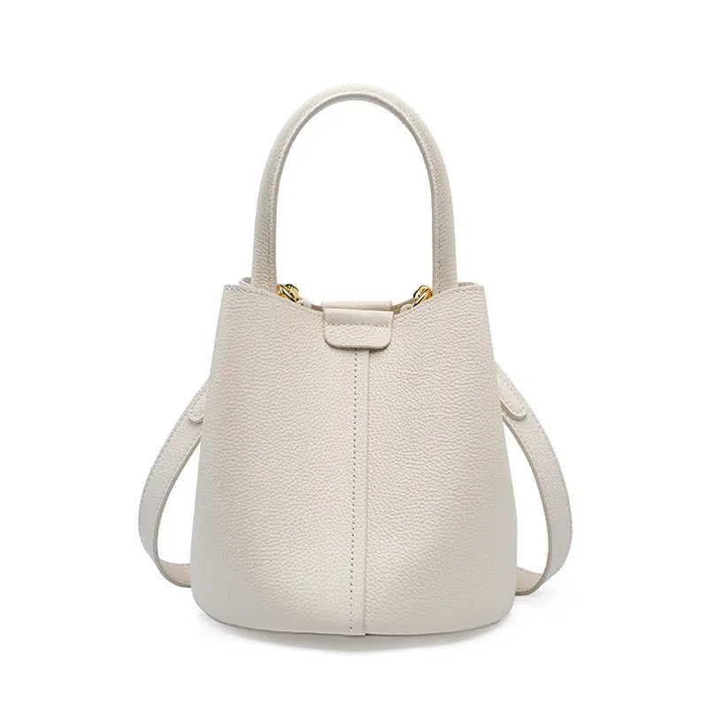 LuxeLeather Elysian Bucket Bag - GlamoROZ