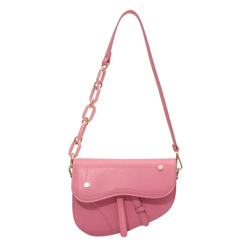 LuxeRider Saddle Chic Bag - GlamoROZ