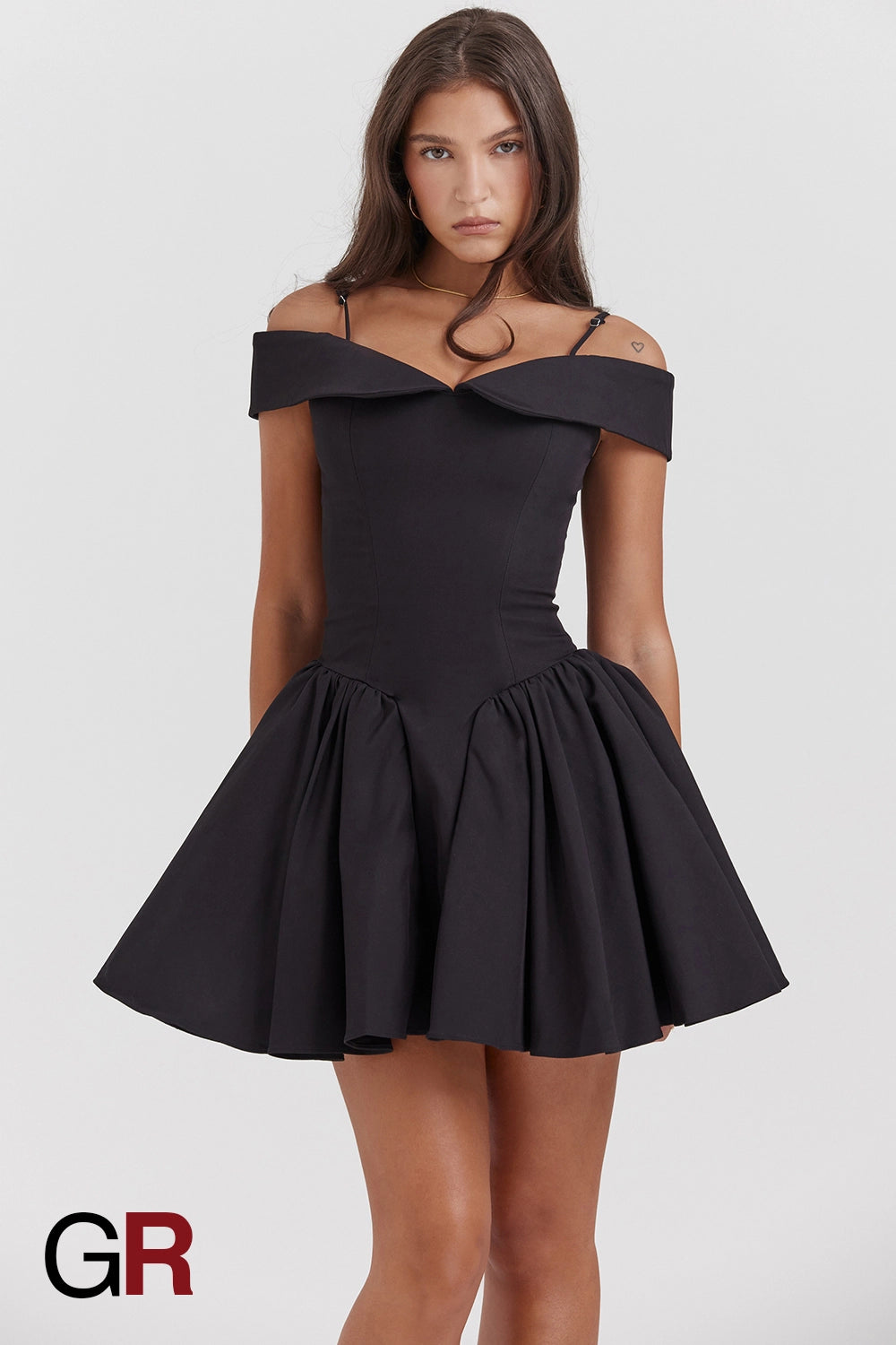 Hot Girl Off-Shoulder Little Black Dress - GlamoROZ