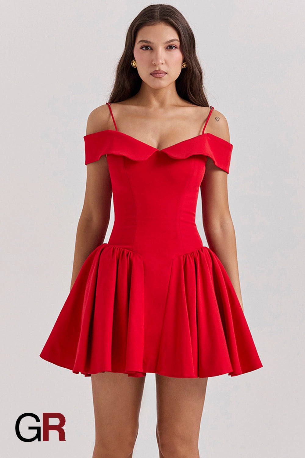 Hot Girl Off-Shoulder Little Red Dress - GlamoROZ