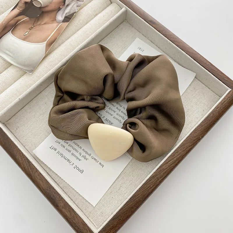 Luxe Satin Bloom Hair Tie - GlamoROZ