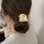 Glossy Metal Feeling Ponytail Clip Women