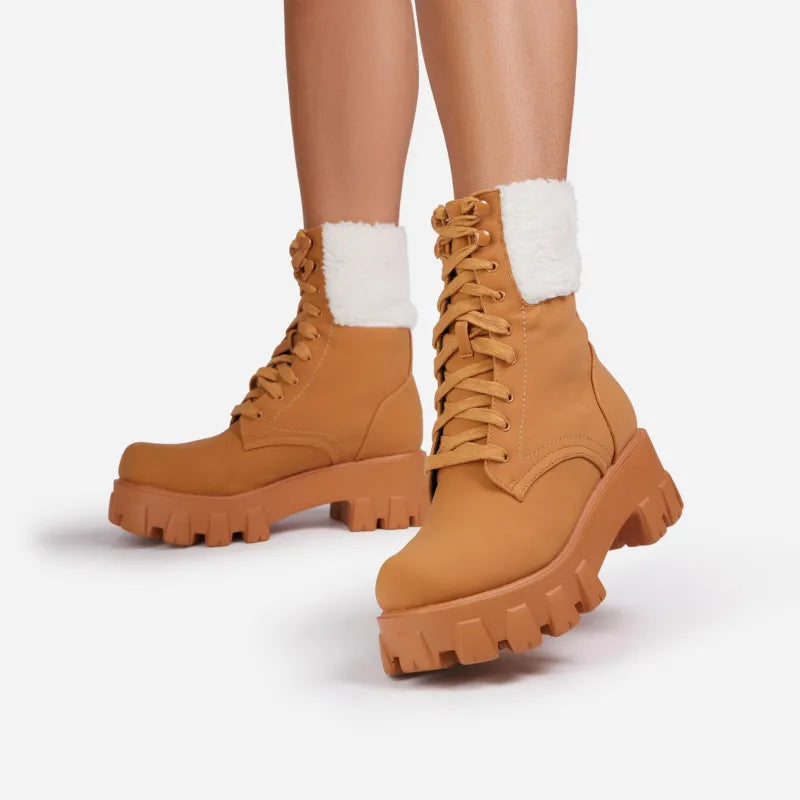 Luxe Lace-Up Martin Boots - GlamoROZ