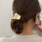 Glossy Metal Feeling Ponytail Clip Women