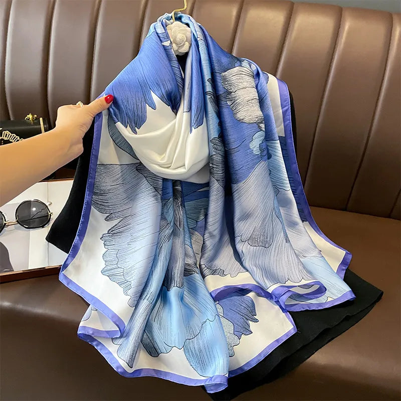 Chic Sunshield Silk Scarf - GlamoROZ