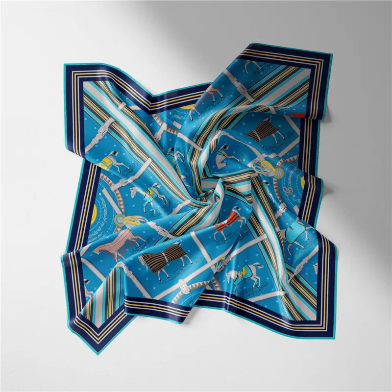 Plaid Silk Equestrian Chic scarf - GlamoROZ