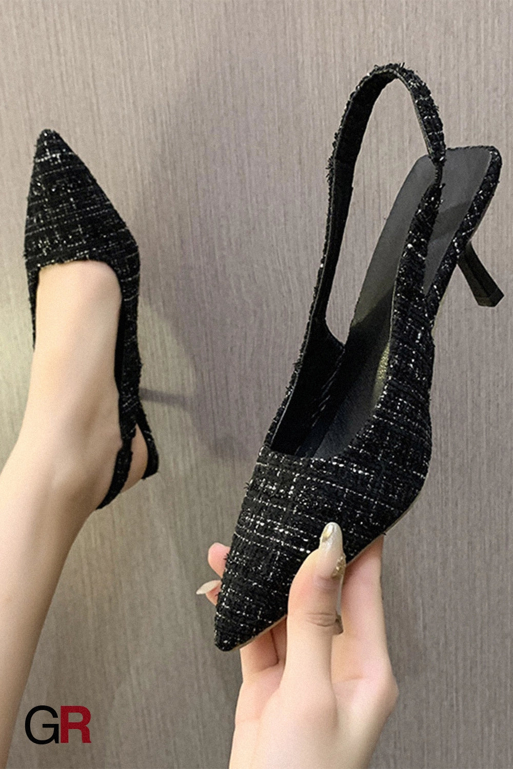 Stiletto Heel Pointed Toe Toe Cap Slingback Sandals Women's Spring And Summer New