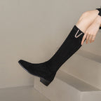 Below The Knee Women's Over-the-knee Skinny Low Heel Large Size Boots