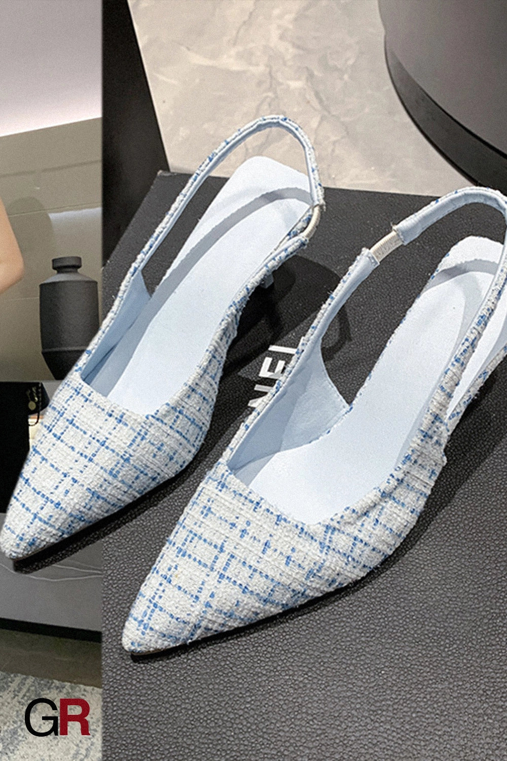 Stiletto Heel Pointed Toe Toe Cap Slingback Sandals Women's Spring And Summer New