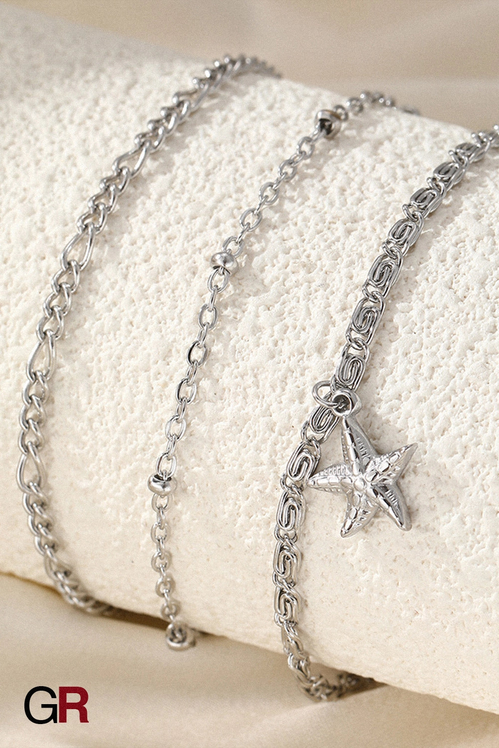 Golden Mare Layered Star Anklet