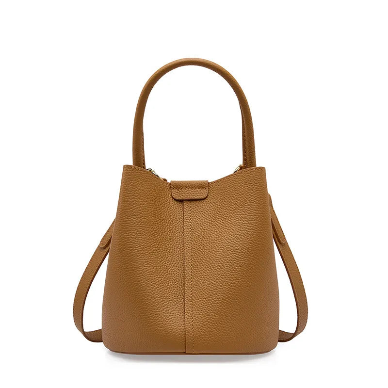 LuxeLeather Elysian Bucket Bag - GlamoROZ