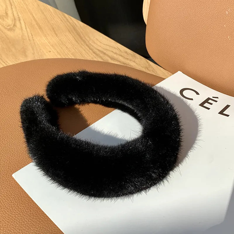 Velvet Luxe Mink Headband - GlamoROZ