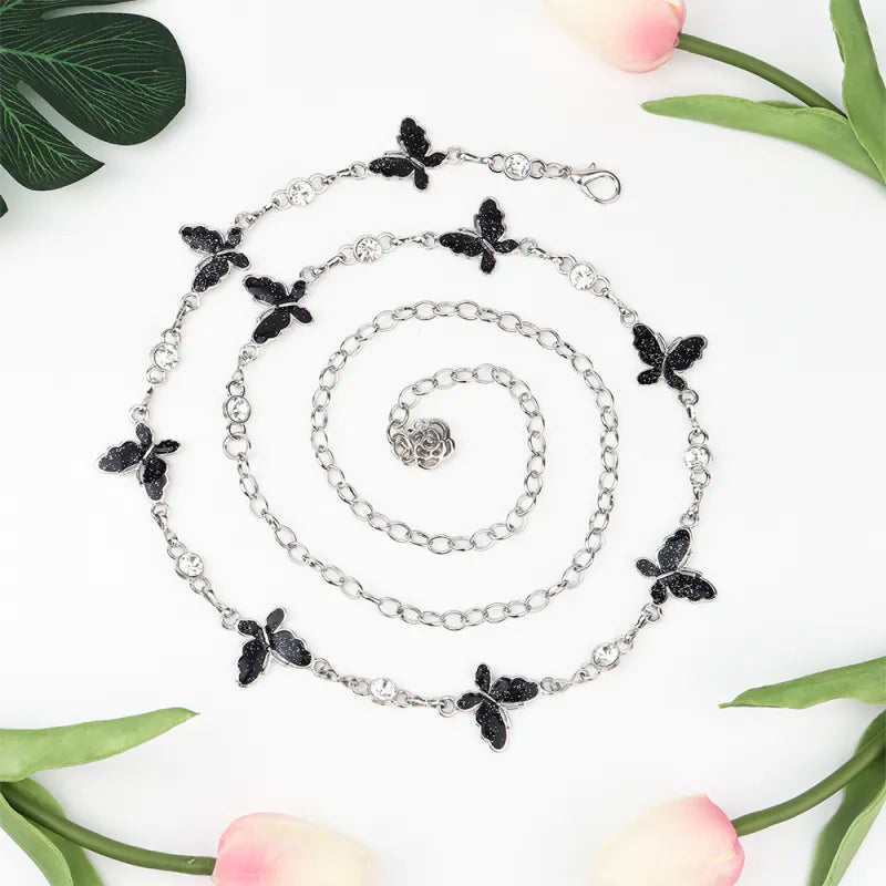 Butterfly Drop Chain Belt - GlamoROZ