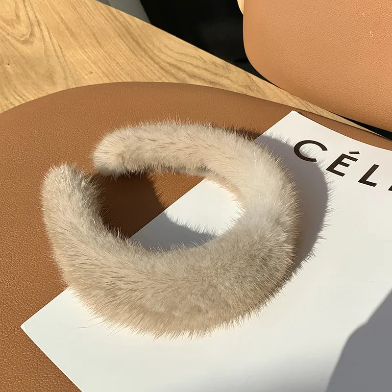 Velvet Luxe Mink Headband - GlamoROZ