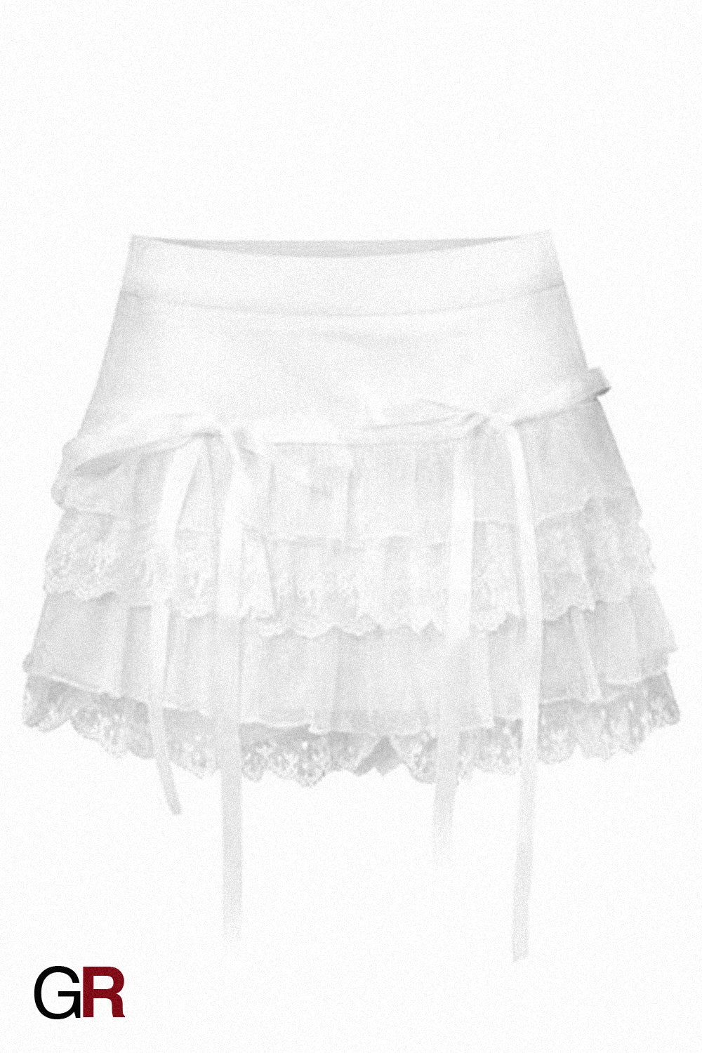 White Cake Dress Women's High Waist Bubble Skirt
