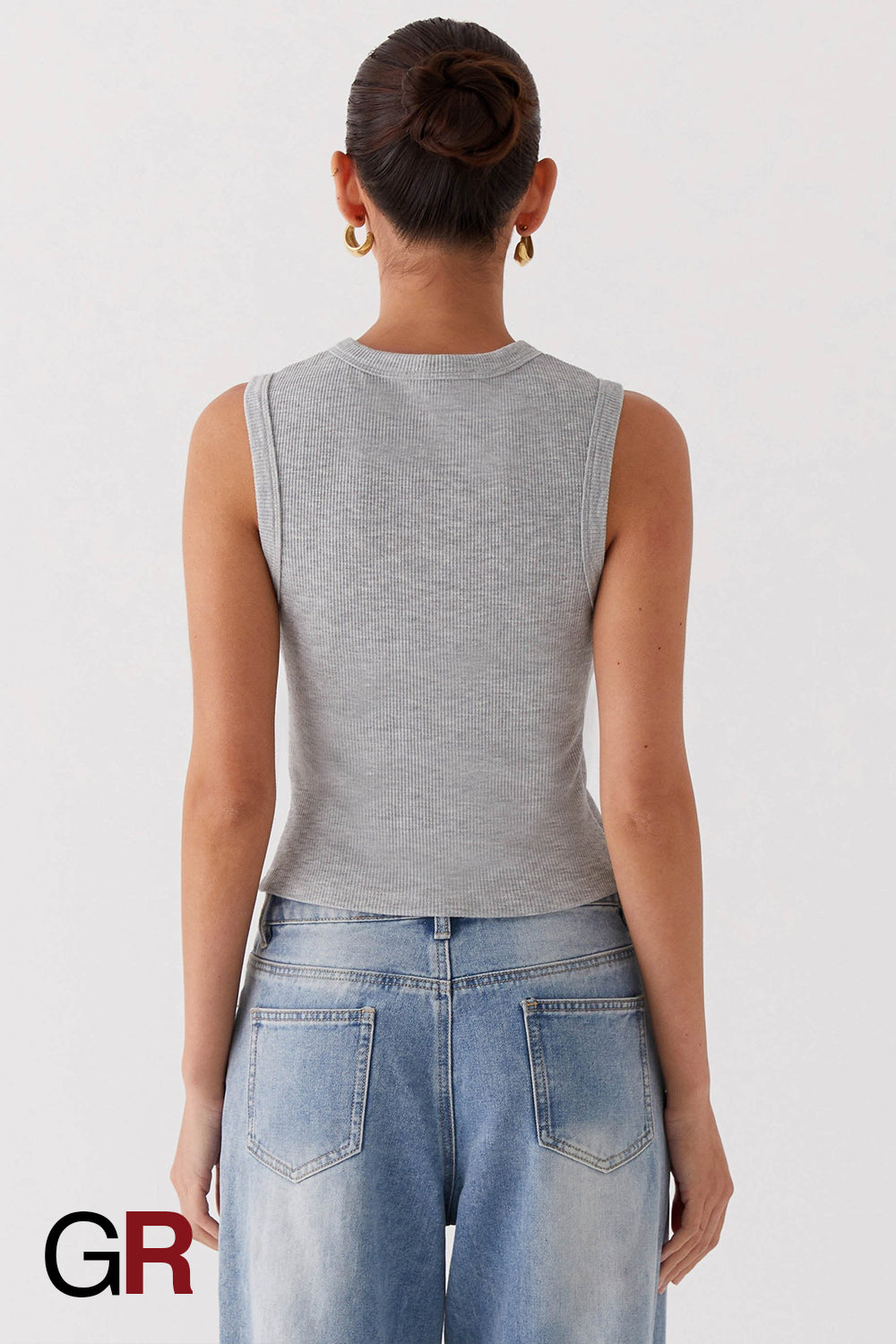 Regal Contour Grey Sleeveless Waistcoat - GlamoROZ