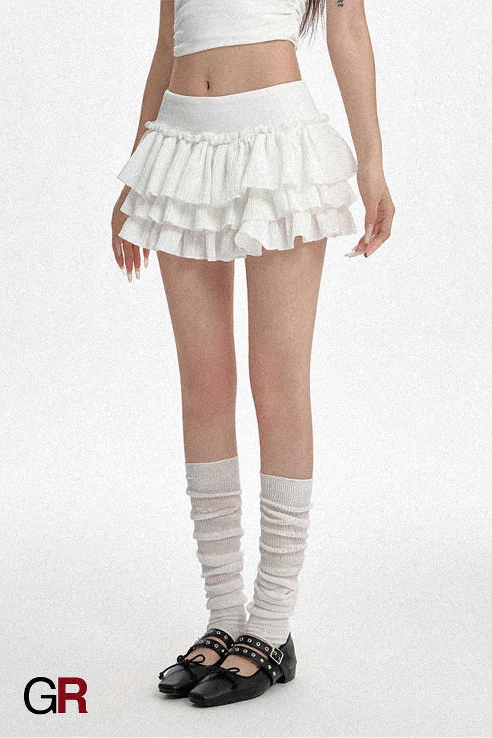 Puffy Cake Dress Women's Low Waist Pleated Skirt