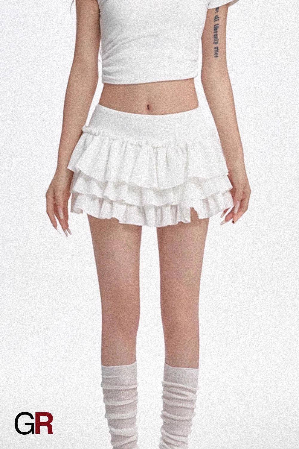 Puffy Cake Dress Women's Low Waist Pleated Skirt