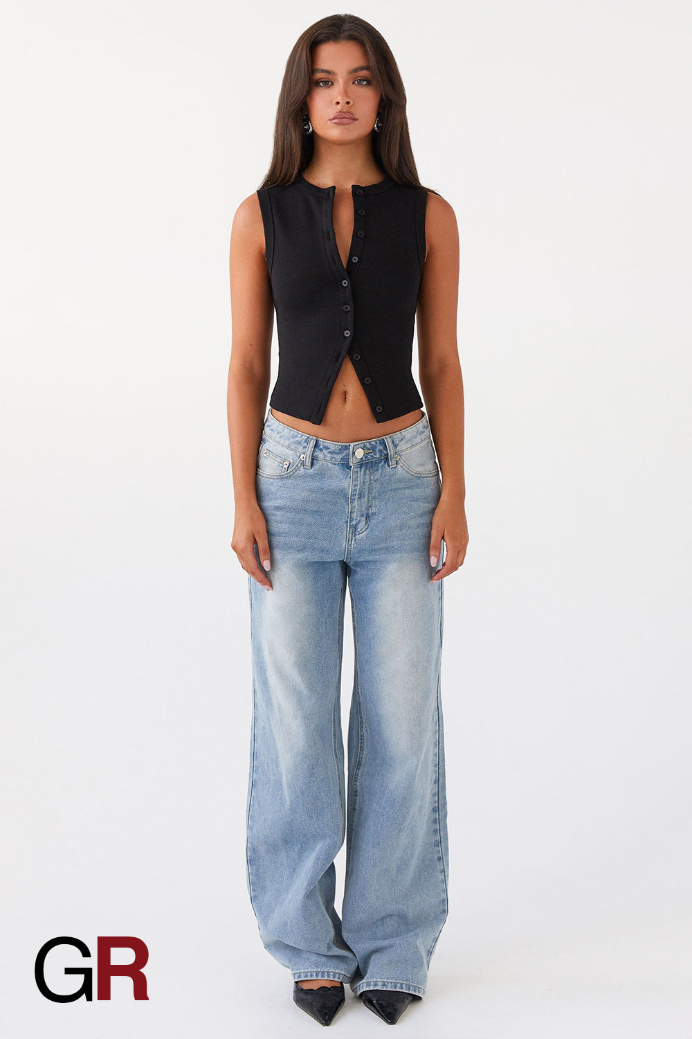 Regal Contour Black Sleeveless Waistcoat - GlamoROZ
