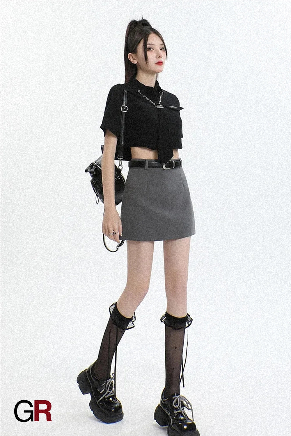 Small High Waist Slimming Sheath A- Line Skirt