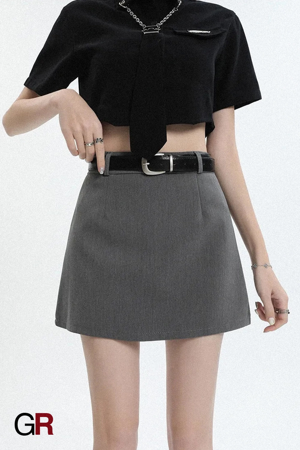 Small High Waist Slimming Sheath A- Line Skirt