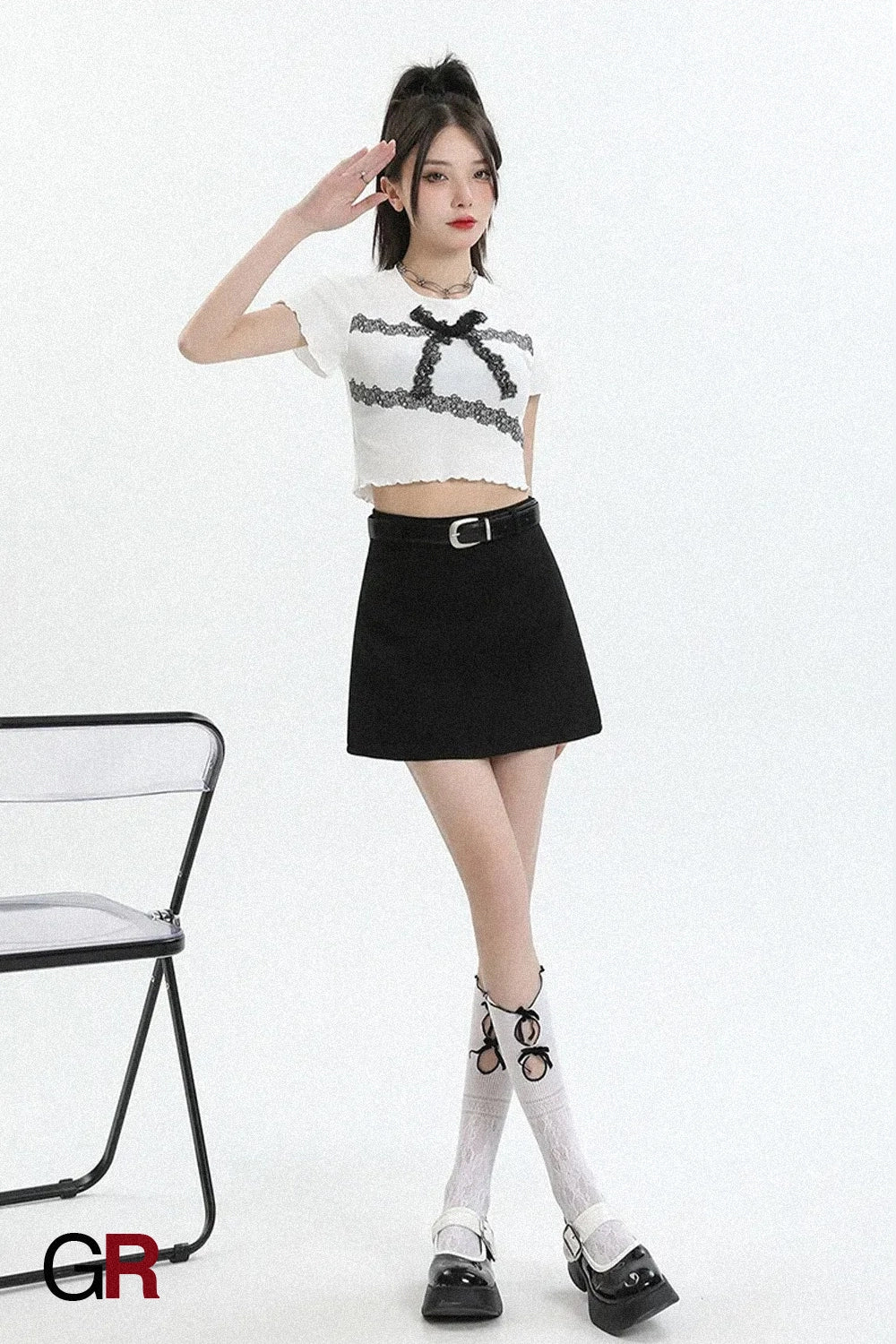 Small High Waist Slimming Sheath A- Line Skirt