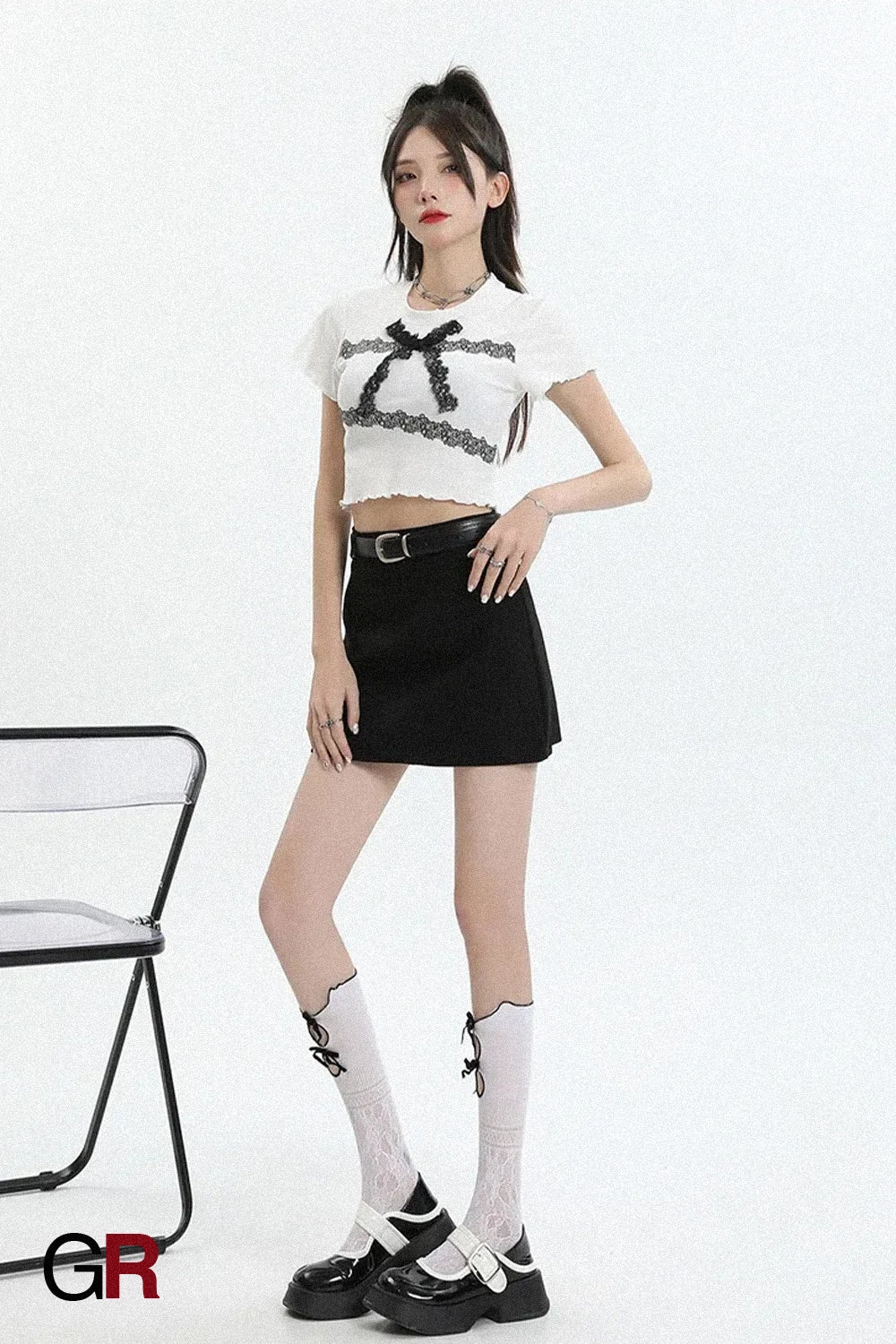 Small High Waist Slimming Sheath A- Line Skirt