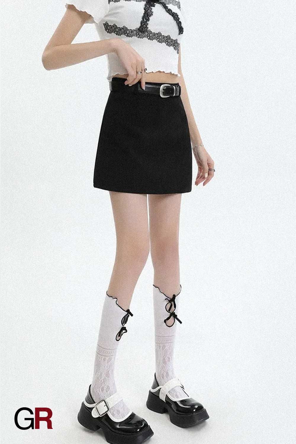 Small High Waist Slimming Sheath A- Line Skirt