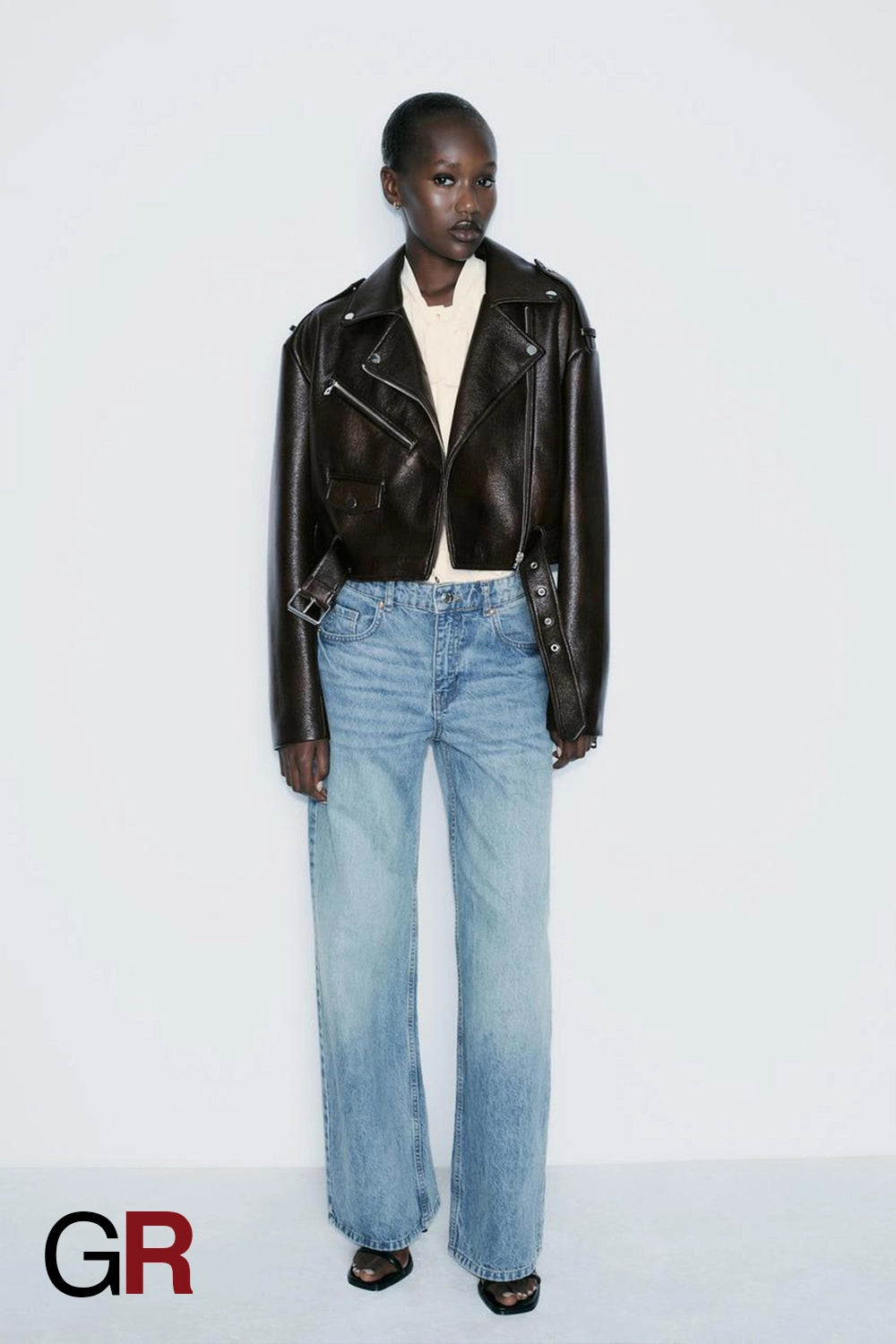 Luxe Lapel Faux Leather Jacket - GlamoROZ